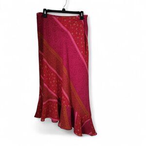 Worthington Size 12 Asymmetrical Hem Midi Skirt, Lined, Lightweight, Gently Used